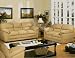 2 pc thick camel microfiber overstuffed sofa and love seat set with optional chair