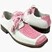 z079 Zota Men's Crocodile Embossed Leather Oxford Dress Shoes Pink and White