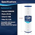 Grefilt  4-Pack C4030 Pool Filter Cartridges, Compatible with Hayward SwimClear C4030, C4025, C4020, Replaces Pleatco PA106, Hayward CX880XRE 425 sq.ft 