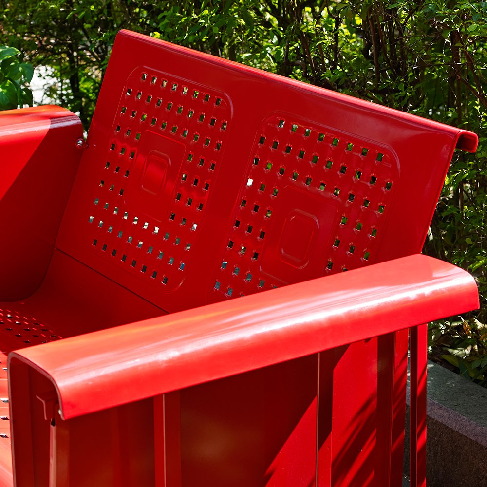 Crosley Bates Metal Outdoor 4 ft. Glider Loveseat