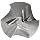 Magafor 439 Series Cobalt Steel Single-End Countersink, Uncoated (Bright) Finish, 3 Flutes, 30 Degrees, Round Shank