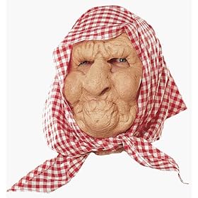Adult Don Post Old Lady With Scarf Costume Mask