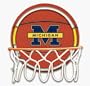 PTC Intl 13116 Michigan Wolverines Pebble Basketball Hoop