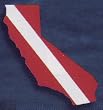California Scuba Dive State Bumper Sticker