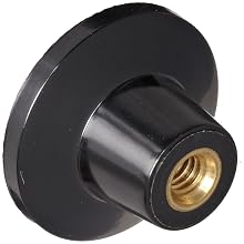 DimcoGray Black Phenolic Push-Pull Knob Female, Brass Insert: 1/4-20' Thread x 7/16" Depth, 1-3/8" Diameter x 7/8" Height x 5/8" Hub Dia x 5/8 Hub Length