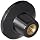 DimcoGray Black Phenolic Push-Pull Knob Female, Brass Insert: 1/4-20' Thread x 7/16" Depth, 1-3/8" Diameter x 7/8" Height x 5/8" Hub Dia x 5/8 Hub Length