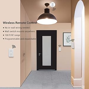 Dewenwils Wireless Light Switch And Receiver Kit Wall Switch