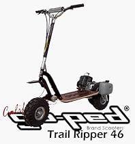 Go-Ped GTR46R Trail Ripper Gas Powered Full Suspension Off-Road Scooter (Sinister Black)