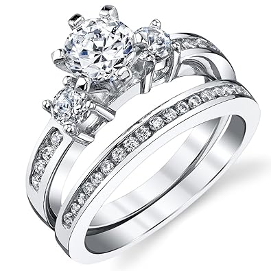 2 piece wedding ring sets