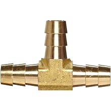 Anderson Metals Brass Hose Fitting, Tee, Barb