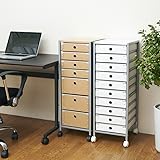 ナカバヤシ ミドルタイプチェスト 浅4段 深3段 A4 タテ型 ホワイト FBC-843W