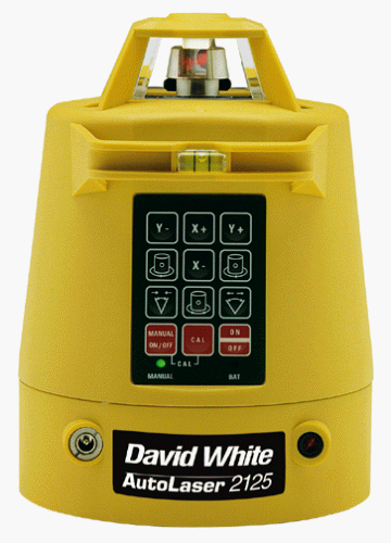 David White 4125-1 AEL-2125 (Automatic Self Leveling Visible Laser) with LD-18 Detector and Rod Bracket