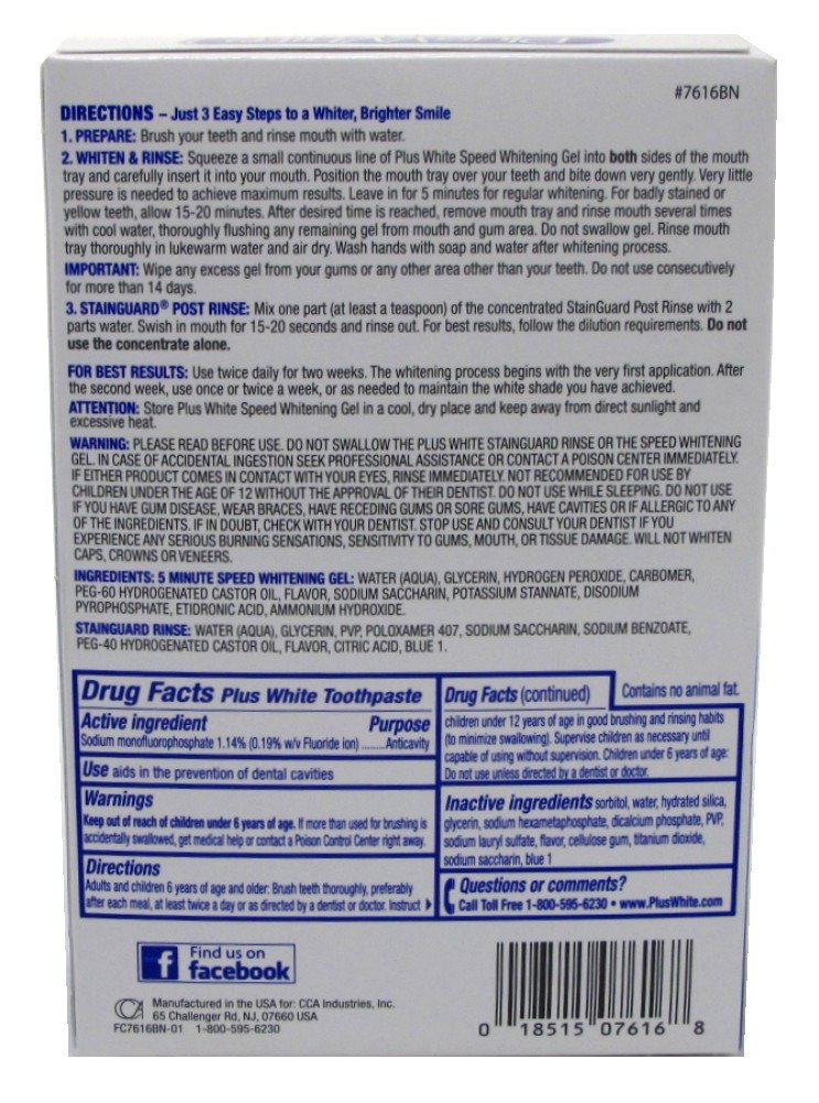 Amazon.com : Plus + White Ultra 5 Minute Whitening System : Tooth ...