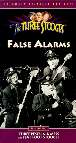 THE THREE STOOGES [3 episodes] ~ False Alarms (1936) / Three Pests in a Mess (1945) / Flat Foot Stooges (1938) [VHS]