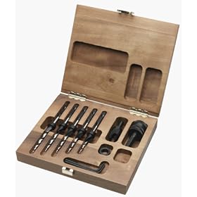 Click here to buy #10 Quick Change Set to Countersink, Counterbore, Predrill and Plug for Screw Sizes 5, 6,....