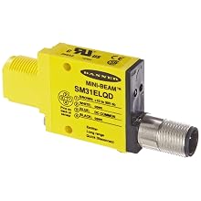 Banner SM31ELQD Mini Beam DC Photoelectric Sensor, Opposed Emitter Mode, 4-Pin European QD Termination, 30m Sensing Range
