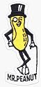 Mr. Peanut - with Hat & Cane - Embroidered Iron On or Sew On Patch