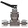 Ham-Let H1200 Series  Stainless Steel 316 Toggle Valve, Inline, 1/4" Let-Lok Fitting