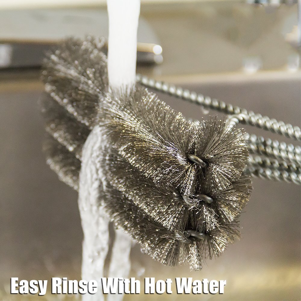 Alpha Grillers 18" Grill Brush. Best BBQ Cleaner. Safe For All Grills