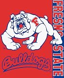 Fresno State Bulldogs NCAA Licensed 50 x 60 Stripes Raschel Throw Blanket