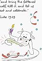 Fattened Calf (5 Pack) Happy Birthday Greeting Card - Heresy