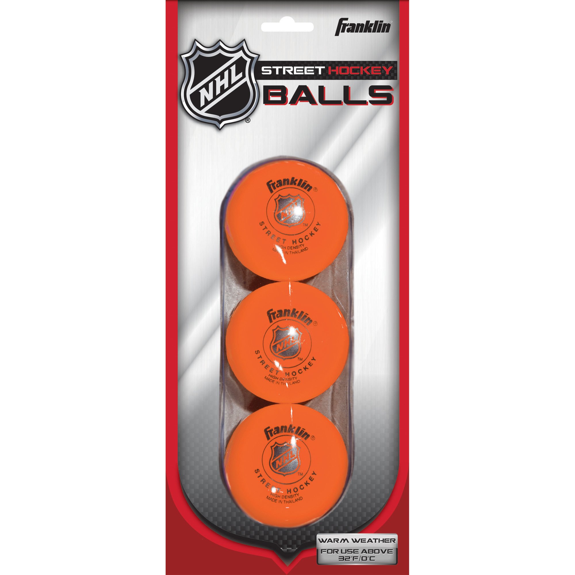 Franklin Sports NHL High Density Street Hockey Ball 3Pack Orange eBay