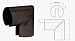 C.R. LAURENCE GR307VDU CRL Dark Bronze 3 90 Degree Vertical Corner for 3/4 Glass Cap Railing
