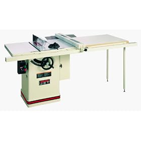 JET 708715PK JTAS-10X50-W1 10-Inch Right Tilt 3-Horsepower Cabinet Saw with 50-Inch Xacta Fence, 2-Cast Iron Extension Wings, Table Board and Legs, 230-Volt 1-Phase