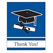 Creative Converting 25 Count School Color Thank You Cards Blue