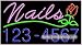 Nails (telephone #) Neon Sign Image
