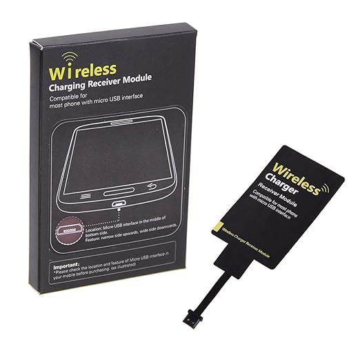 Universal QI Wireless Charging Receiver film for micro-USB of All Android Mobile (Port A)