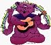 Grateful Dead - 5 Armed Jerry Bear with Guitar and Rainbow with Music Notes on Clear Background - Sticker / Decal