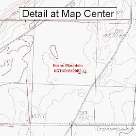 USGS Topographic Quadrangle Map - Horse Mountain, Oregon (Folded/Waterproof)