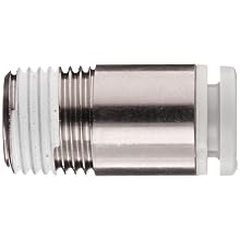 SMC KJS-S Stainless Steel One-Touch Tube Fitting, Hex Socket Male Adapter, Tube OD x R Male