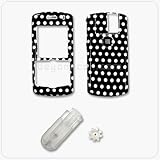 Black White POKE-A-DOT Hard Case Cover Protective Snap-on for Rim Blackberry 8100 8120 Pearl