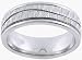 14K. White Gold Machine Carved Comfort Fit Wedding Band Ring