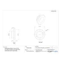Bunting Bearings EF081005 1/2" Bore x 5/8" OD x 5/16" Length 7/8" Flange OD x 1/8" Flange Thickness Powdered Metal SAE 841 Flanged Bearings