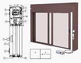 CRL 48 x 30 Duranodic Bronze All Electric Fully Automatic Deluxe Sliding Service Window - OX