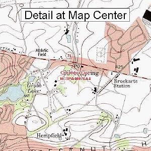 Buy USGS Topographic Quadrangle Map - Columbia East, Pennsylvania (Folded Waterproof)