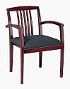 2 Pack Mahogany Leg Chairs with Wood Back Slat By Office Star