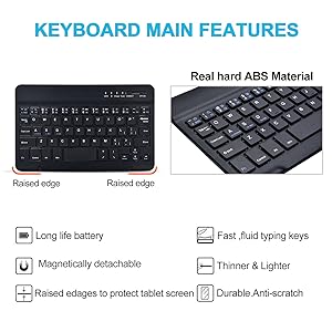 Agptek Keyboard Case For All New Amazon Fire Hd 8 7th