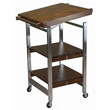 Oasis Concepts Stainless Steel/Wood Folding Versatile Bbq Island, Walnut