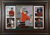 Tiger Woods Autographed Photo - - & Framed - Slam Collage Display