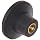 DimcoGray Black Thermoplastic Push-Pull Knob Female, Brass Insert: 1/4-20" Thread x 7/16" Depth, 1-3/8" Diameter x 7/8" Height x 5/8" Hub Dia x 5/8" Hub Length (Pack of 10)