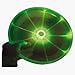 Flashflight Ultimate Frisbee LED illuminated Disc GREEN
