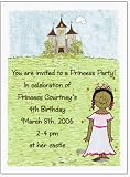 African American Princess Children's Party Invitation