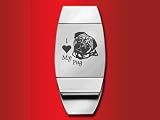 Pug - Money Clip & Credit Card Holder - Laser engraved