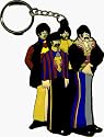The Beatles Yellow Submarine Cartoon Group Shot Rubber Keychain