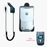 Motorola RAZR V3 Accessory package - Buy 1 car charger and 1 Leather case and get 1 Holster Free