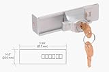 CRL Aluminum Finish Stick-On Showcase Lock - Keyed Alike